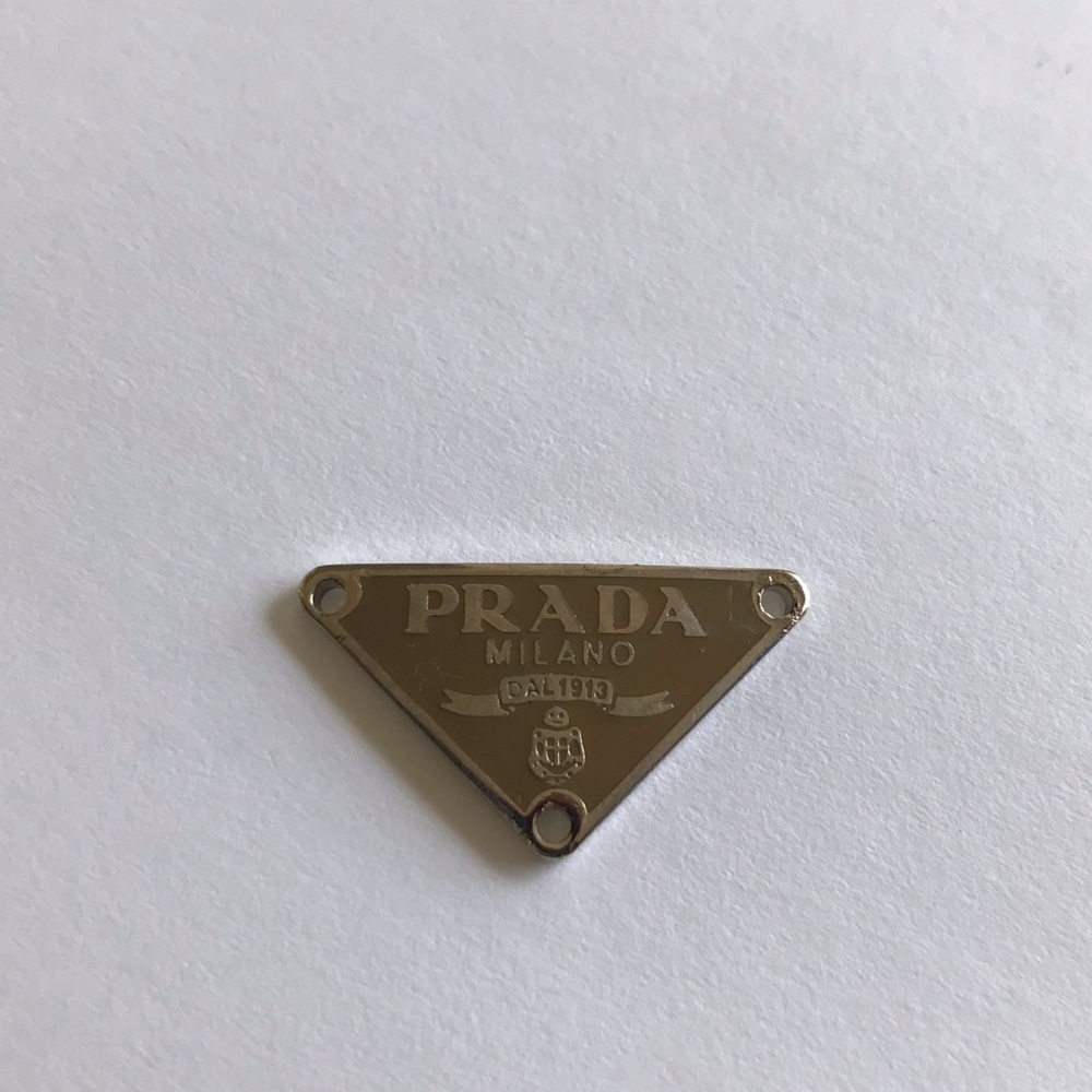 AUTHENTIC Taupe Prada Pendant